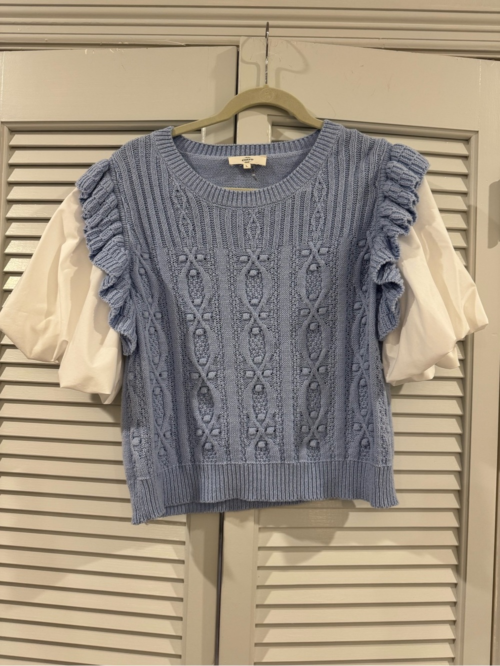 entro Powder Blue Knit Sweater Top